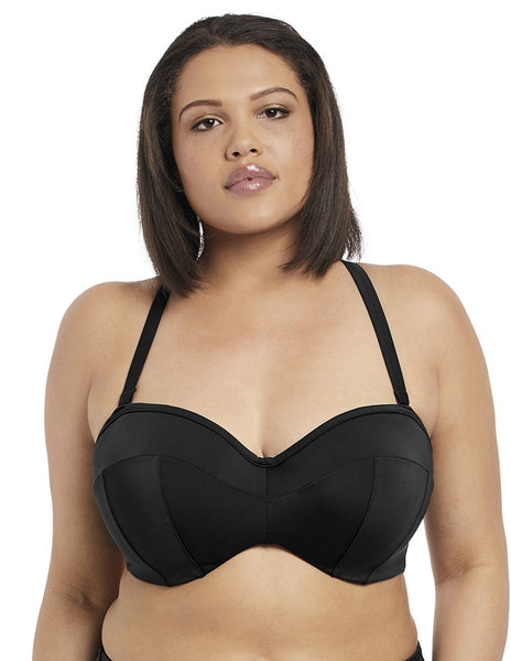 Elomi Essentials ES7532 Black Underwire Bandeau Bikini Top