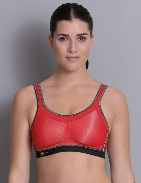 Red Solid Non-Wired Lightly Padded Sports Bra HRX-SS19-WK-3604-A