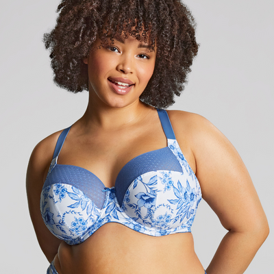 Panache Sculptresse Bliss 10685A Blue Floral Full Cup Bra