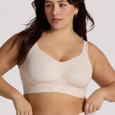 Evelyn & Bobbie Beyond Bra wirefree champagne ginko front view