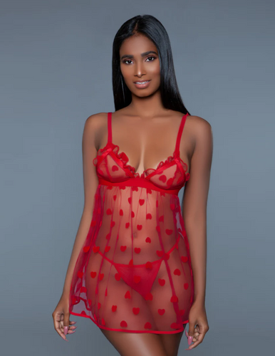 Be Wicked 2032 Valentine Babydoll Red