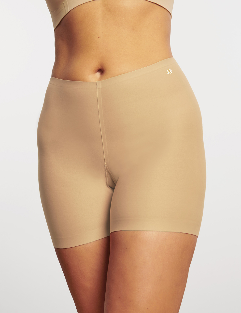 Evelyn & Bobbie High-Waisted Longline Slip Girlshort EB1708 Sand