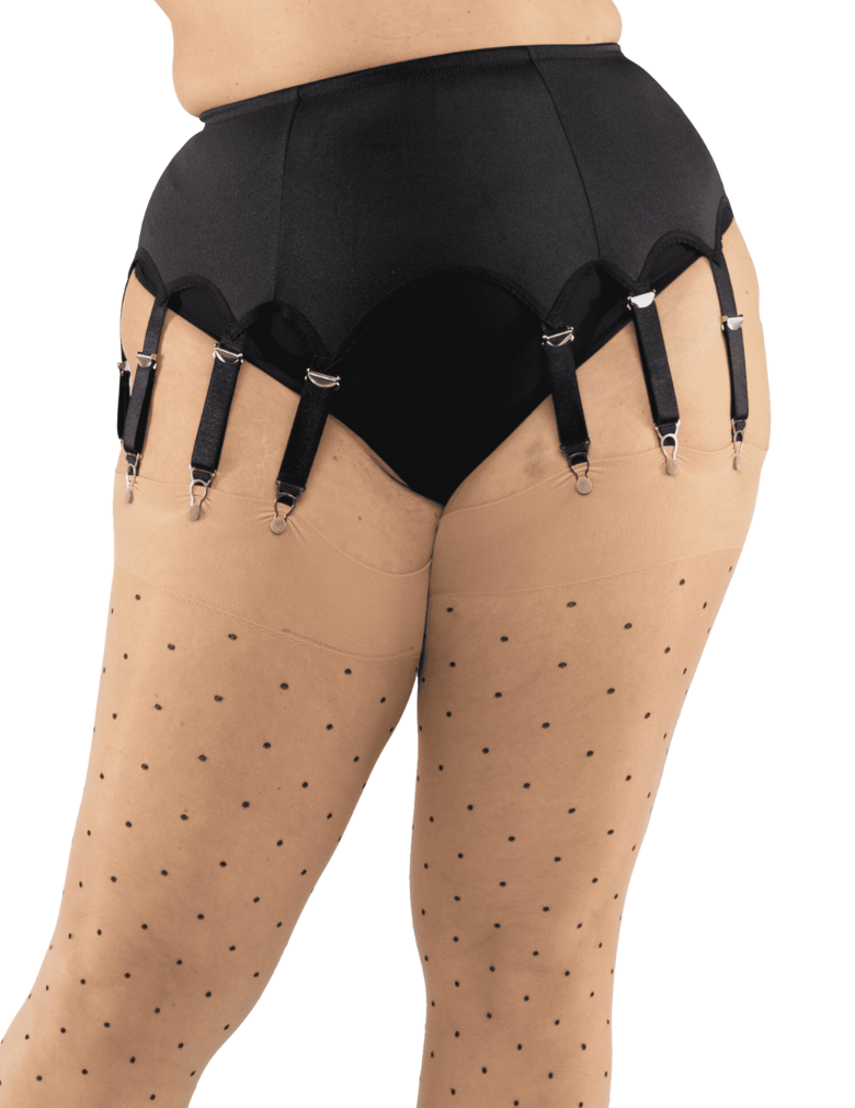 Glamory Hosiery Satin Garter Belt black