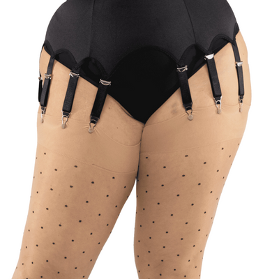 Glamory Hosiery Satin Garter Belt black