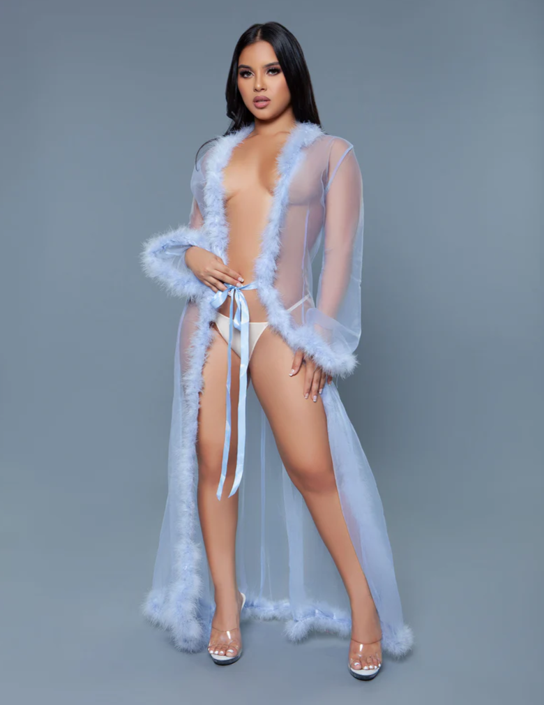 Be Wicked BW1650 Marabou Robe