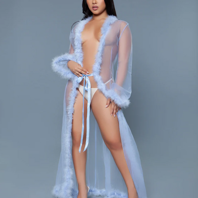 Be Wicked BW1650 Marabou Robe