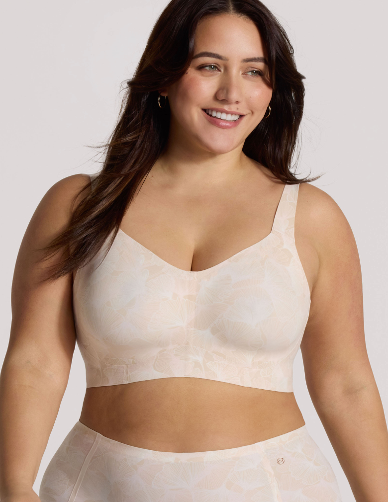 Evelyn & Bobbie Beyond Bra wirefree champagne ginko front view