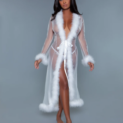 Be Wicked BW1650 Marabou Robe