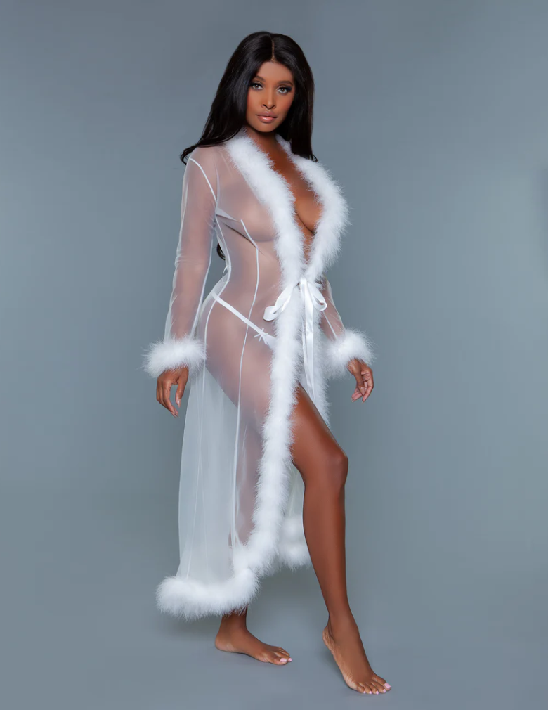 Be Wicked BW1650 Marabou Robe