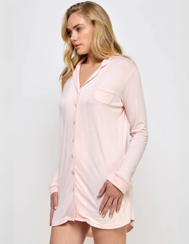 Be Wicked 2088 Mahina Sleep Shirt Peach