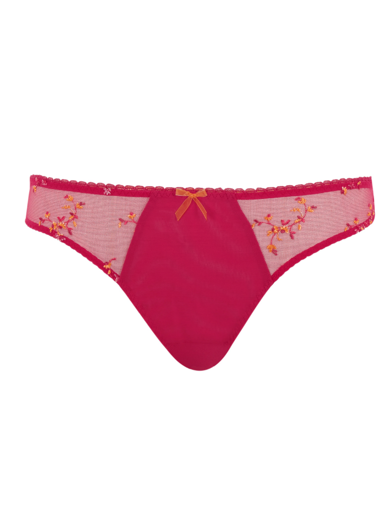 Panache Meadow 10972 Raspberry Brazilian Panty cutout on white background