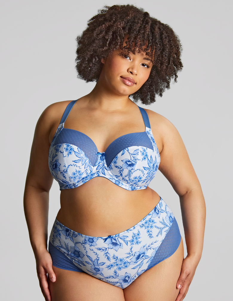 Panache Sculptresse Bliss 10685A Blue Floral Full Cup Bra