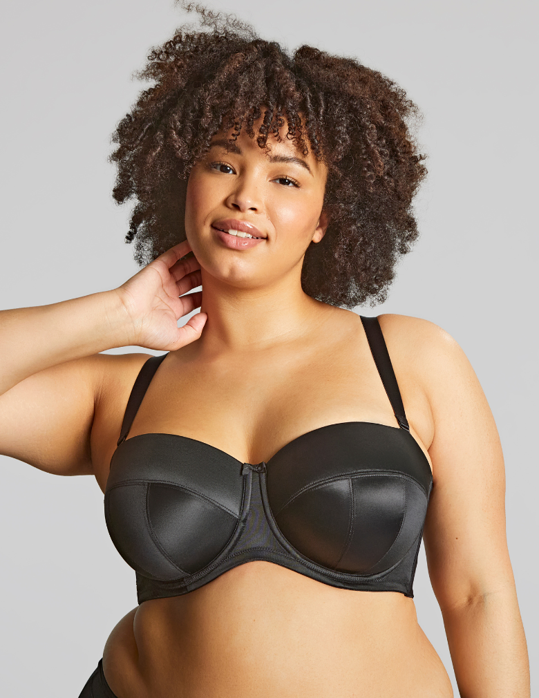 Panache Sculptresse Dana 9670 Black Molded Strapless Bra