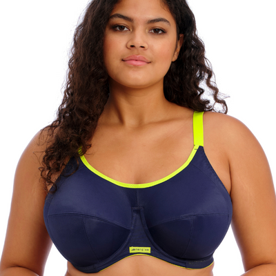 Elomi Energise EL8041 Navy Underwire Sports J-Hook Bra