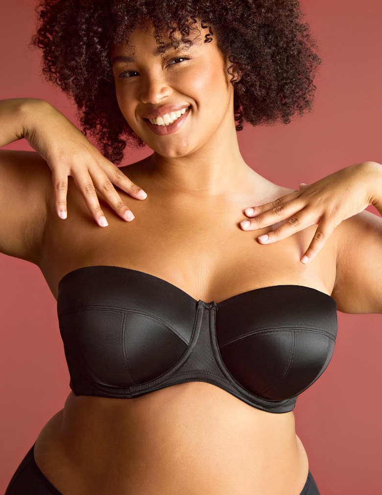 Panache Sculptresse Dana 9670 Black Molded Strapless Bra