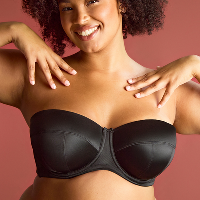 Panache Sculptresse Dana 9670 Black Molded Strapless Bra