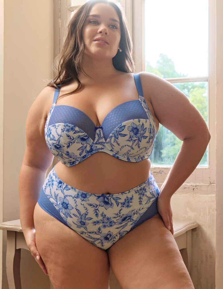 Panache Sculptresse Bliss 10685A Blue Floral Full Cup Bra