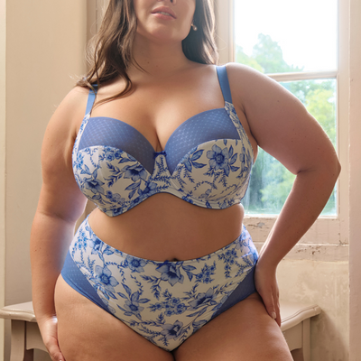 Panache Sculptresse Bliss 10685A Blue Floral Full Cup Bra