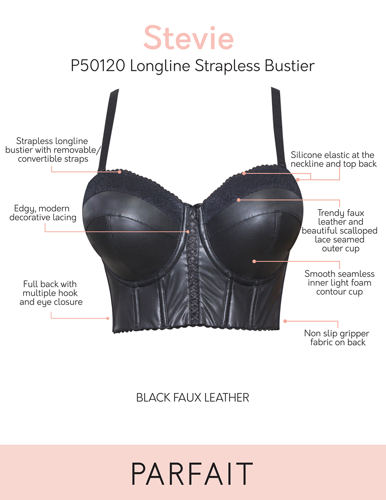 Parfait Stevie Longline Strapless Bustier P50120 Black