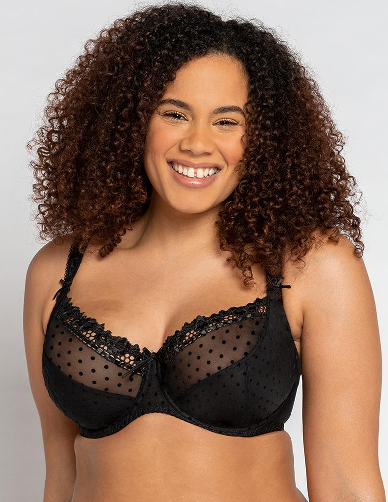 Women's Plunge Floral Lace Bra Plus Size Sexy Underwire Full