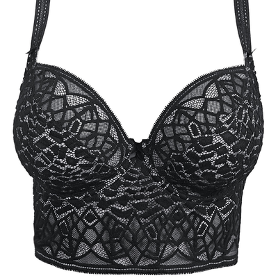 Freya AA5014 Soiree Black Lace Underwire Bralette cutout on white background