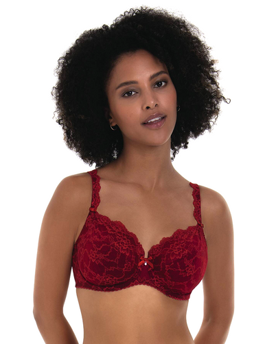 dipti RJ608 lace padded,push up bra,with removable pads in black white red