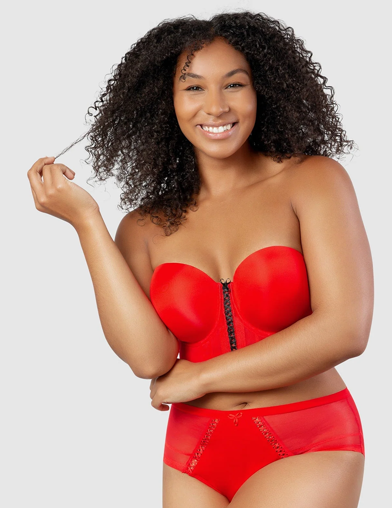 piftif straplesss tube bra BLACK RED ORANGE : : Clothing &  Accessories