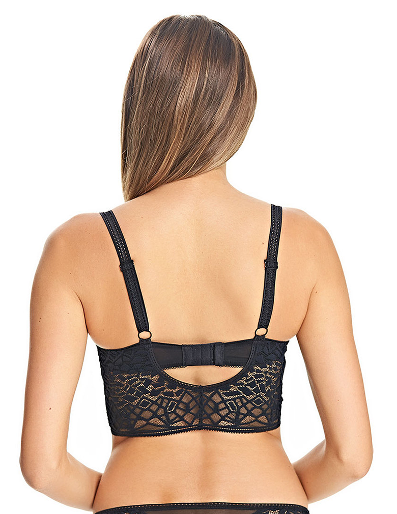 Freya AA5014 Soiree Black Lace Underwire Bralette back view