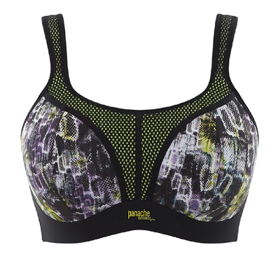 Panache 7341A Neon Reptile Wirefree Convertible Sports Bra cutout